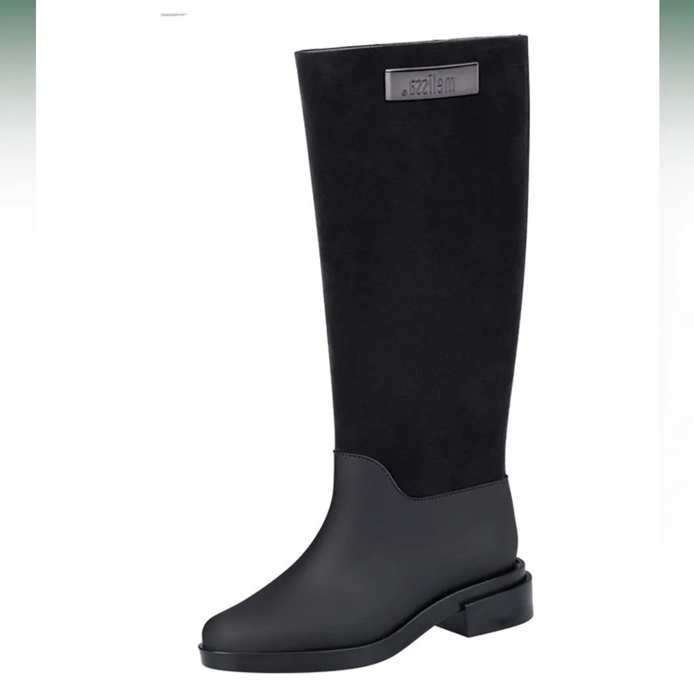 Melissa black flocked boot - Picture 3 of 8